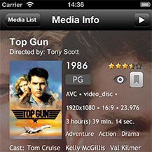 Popcorn Hour jukebox iPhone-on is