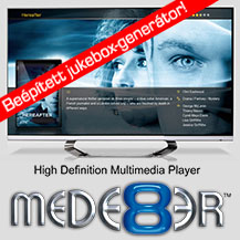 Beptett jukebox a Mede8er-en is